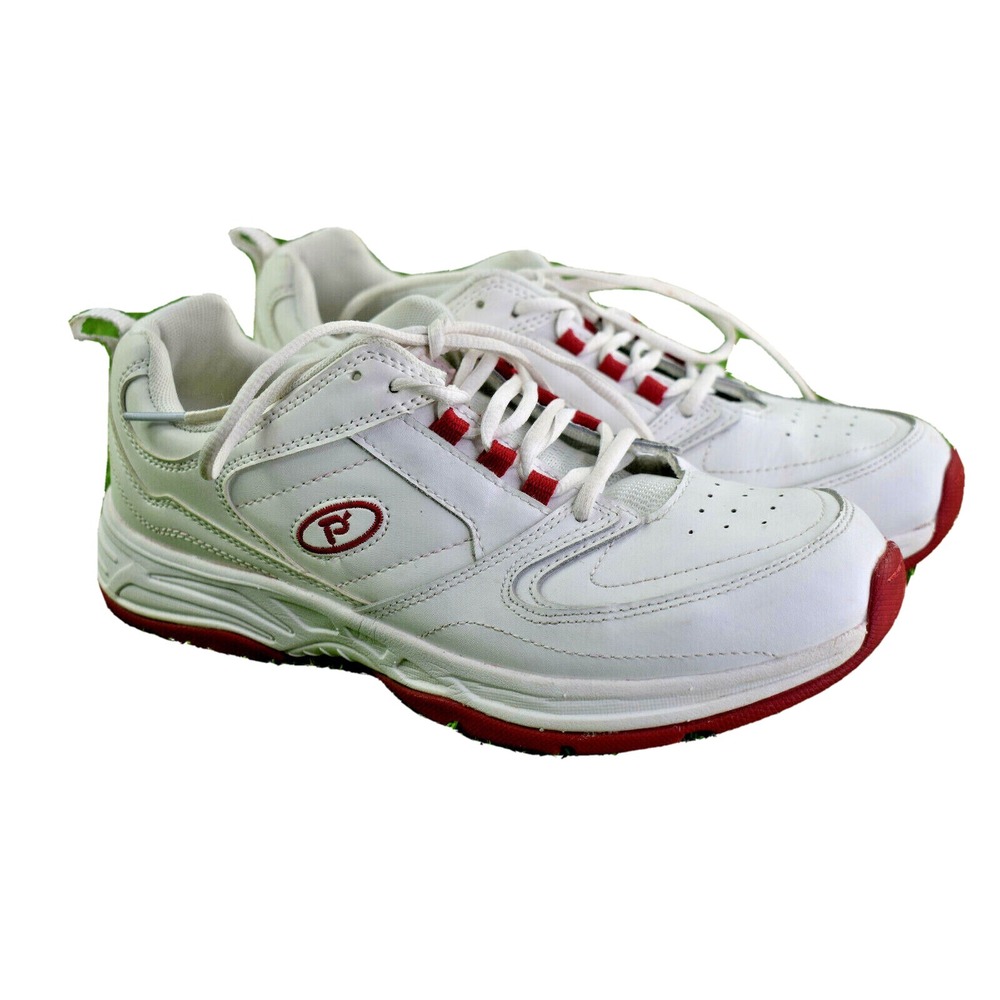Propet Eden Women's Size 8.5 M White Red Casual‎ Comfort Leather Walking Shoes